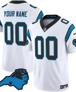 Carolina Panthers Nike Patch Vapor Custom Limited Stitched Jersey All Stitched - Anthracite - Image 5