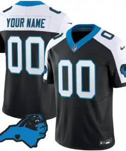 Carolina Panthers Nike Patch Vapor Custom Limited Stitched Jersey All Stitched - Anthracite
