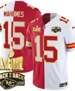Kansas City Chiefs Nike Super Bowl LVIII Back 2 Back Gold Patch Vapor Stitched Jersey - Black - Image 29