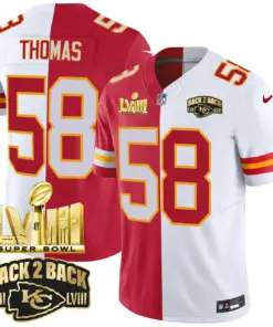 Kansas City Chiefs Nike Super Bowl LVIII Back 2 Back Gold Patch Vapor Stitched Jersey - Black - Image 31