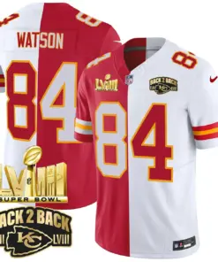 Kansas City Chiefs Nike Super Bowl LVIII Back 2 Back Gold Patch Vapor Stitched Jersey - Black - Image 33