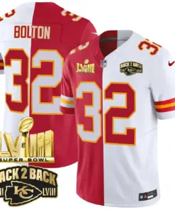 Kansas City Chiefs Nike Super Bowl LVIII Back 2 Back Gold Patch Vapor Stitched Jersey - Black - Image 34
