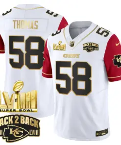 Kansas City Chiefs Nike Super Bowl LVIII Back 2 Back Gold Patch Vapor Stitched Jersey - Black - Image 38