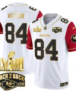 Kansas City Chiefs Nike Super Bowl LVIII Back 2 Back Gold Patch Vapor Stitched Jersey - Black - Image 40