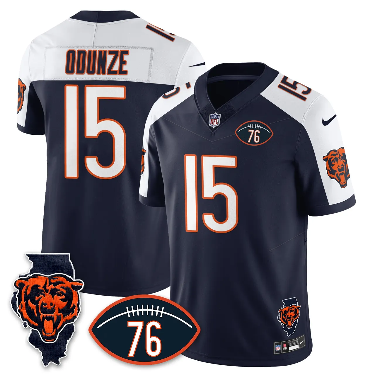 Honor Steve McMichael Chicago Bears Nike Custom Stitched Jersey - Navy - Image 6