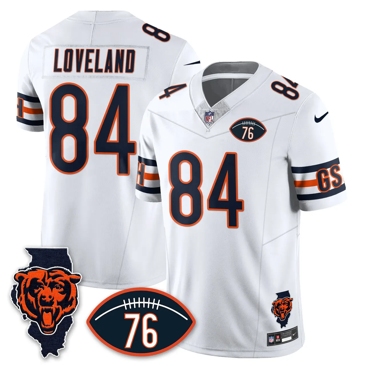 Honor Steve McMichael Chicago Bears Nike Custom Stitched Jersey - Navy - Image 10