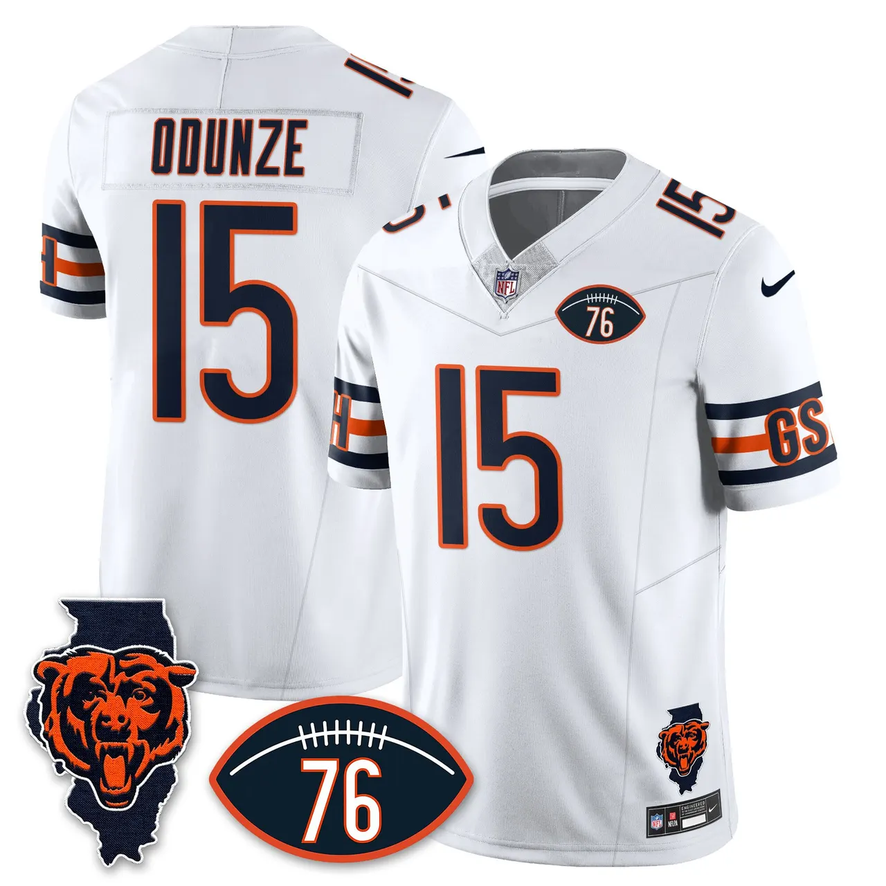 Honor Steve McMichael Chicago Bears Nike Custom Stitched Jersey - Navy - Image 11