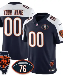 Honor Steve McMichael Chicago Bears Nike Custom Stitched Jersey - Navy - Image 14