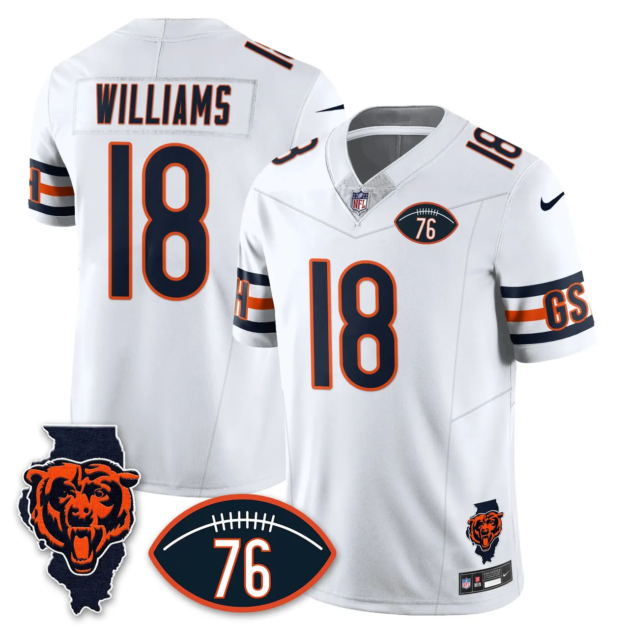 Honor Steve McMichael Chicago Bears Nike Custom Stitched Jersey - Navy - Image 21