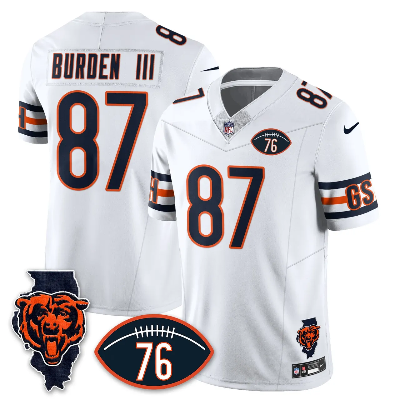 Honor Steve McMichael Chicago Bears Nike Custom Stitched Jersey - Navy - Image 25