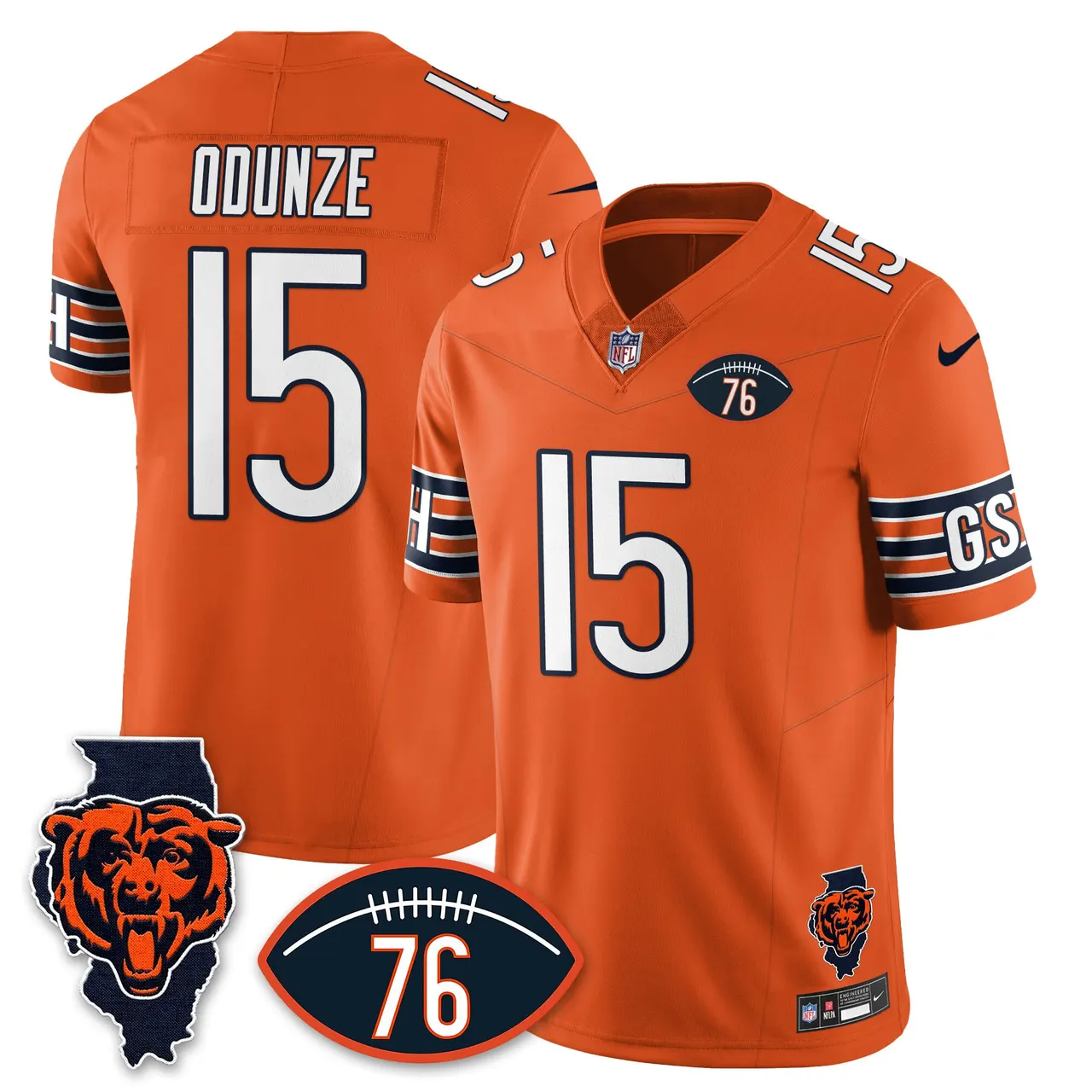Honor Steve McMichael Chicago Bears Nike Custom Stitched Jersey - Navy - Image 34
