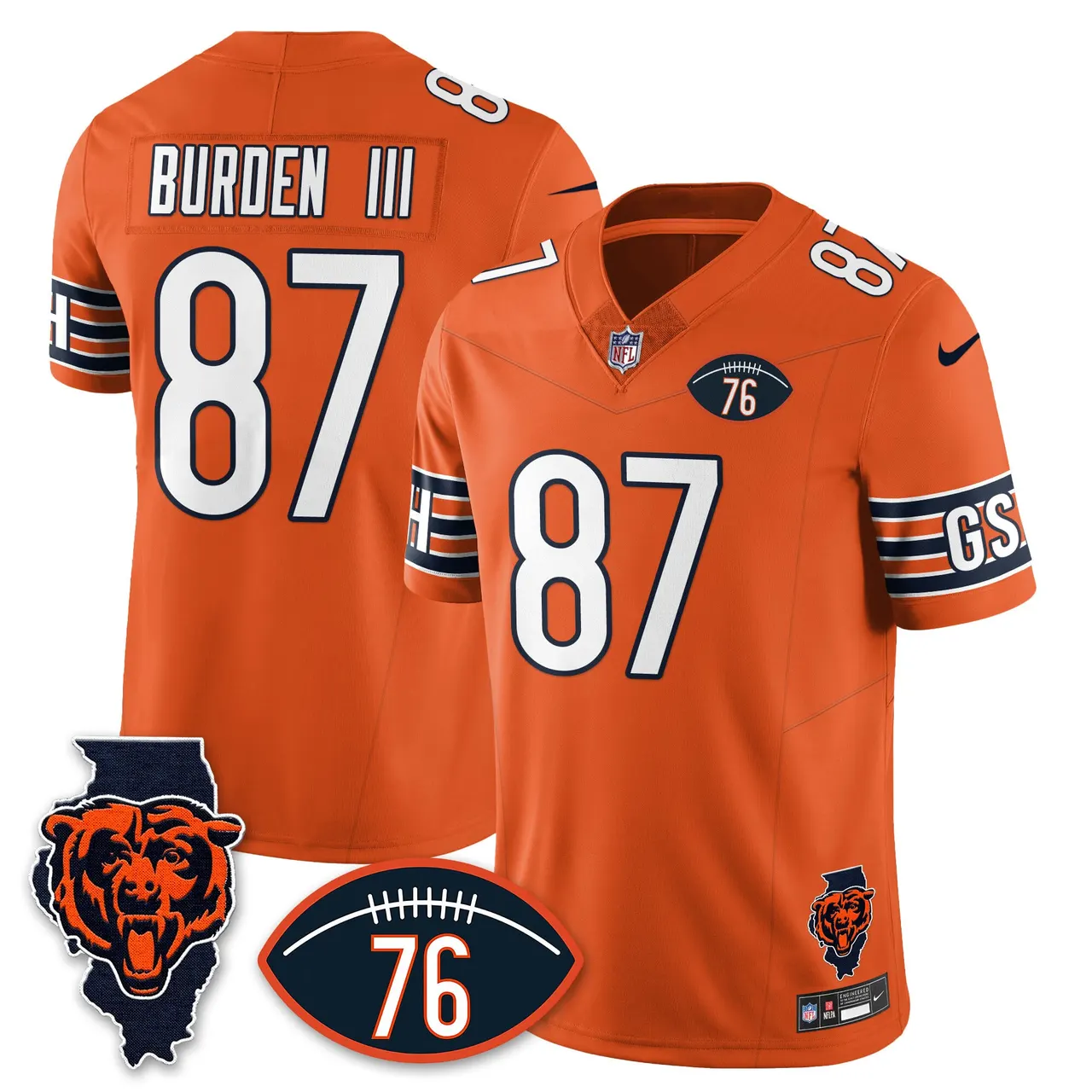 Honor Steve McMichael Chicago Bears Nike Custom Stitched Jersey - Navy - Image 36