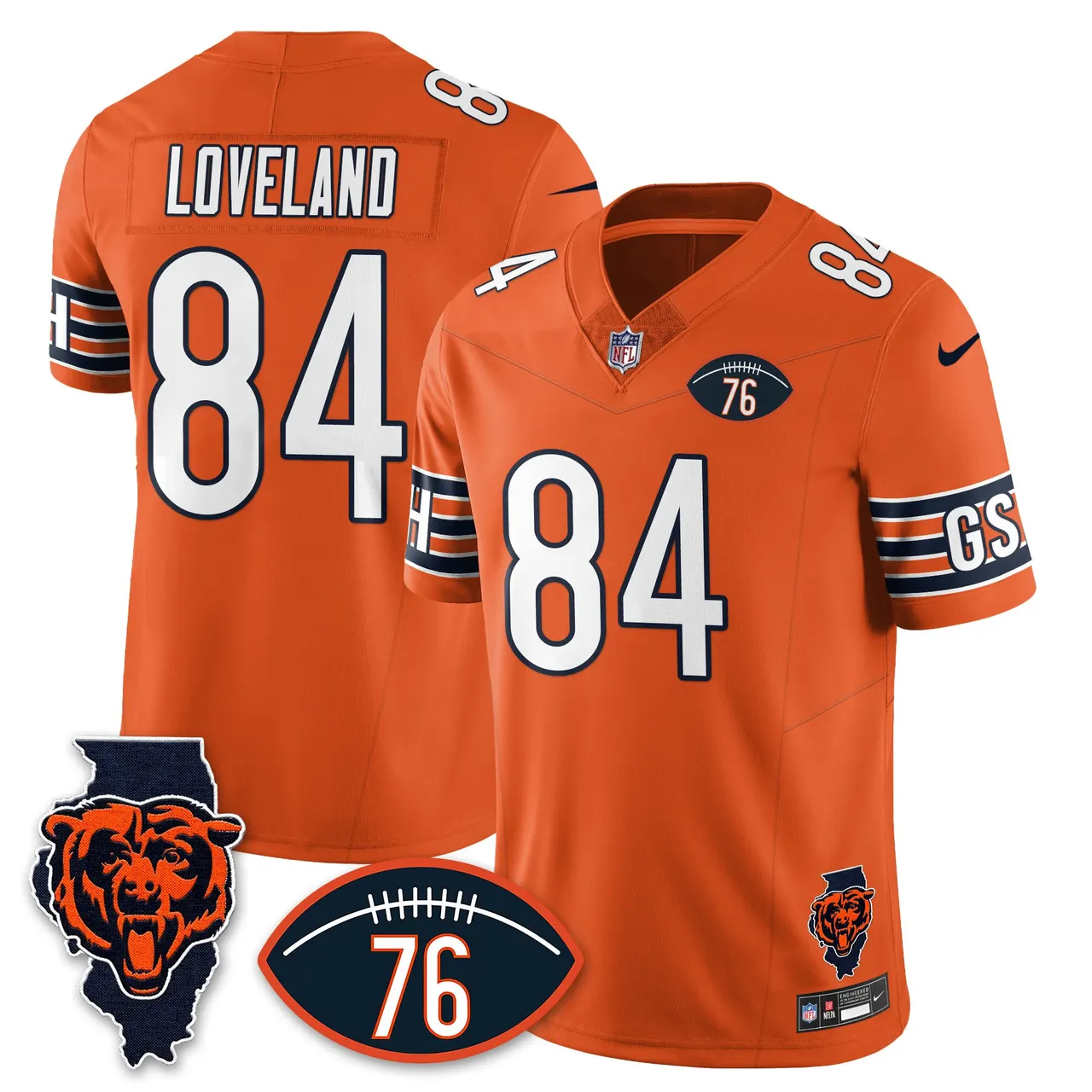 Honor Steve McMichael Chicago Bears Nike Custom Stitched Jersey - Navy - Image 40