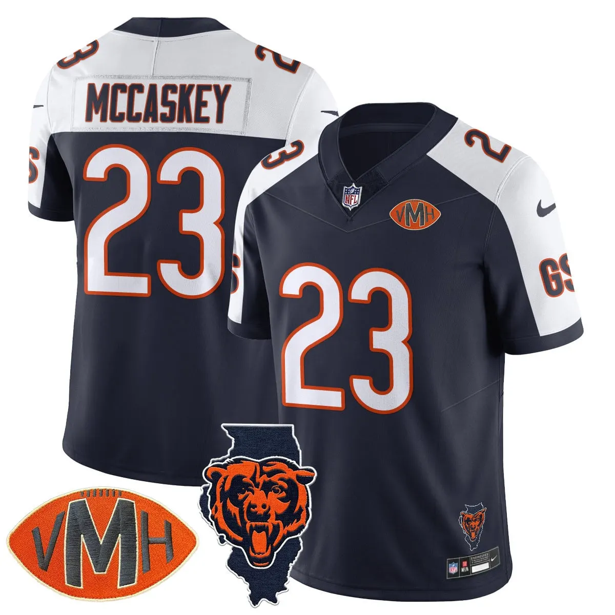 Honor Virginia Halas McCaskey Chicago Bears Nike Custom Stitched Jersey - Navy - Image 5