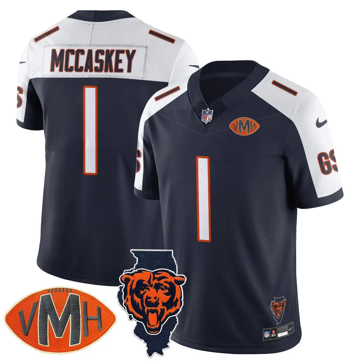 Honor Virginia Halas McCaskey Chicago Bears Nike Custom Stitched Jersey - Navy - Image 14