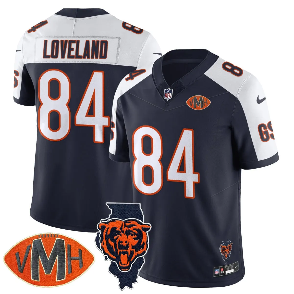 Honor Virginia Halas McCaskey Chicago Bears Nike Custom Stitched Jersey - Navy - Image 18