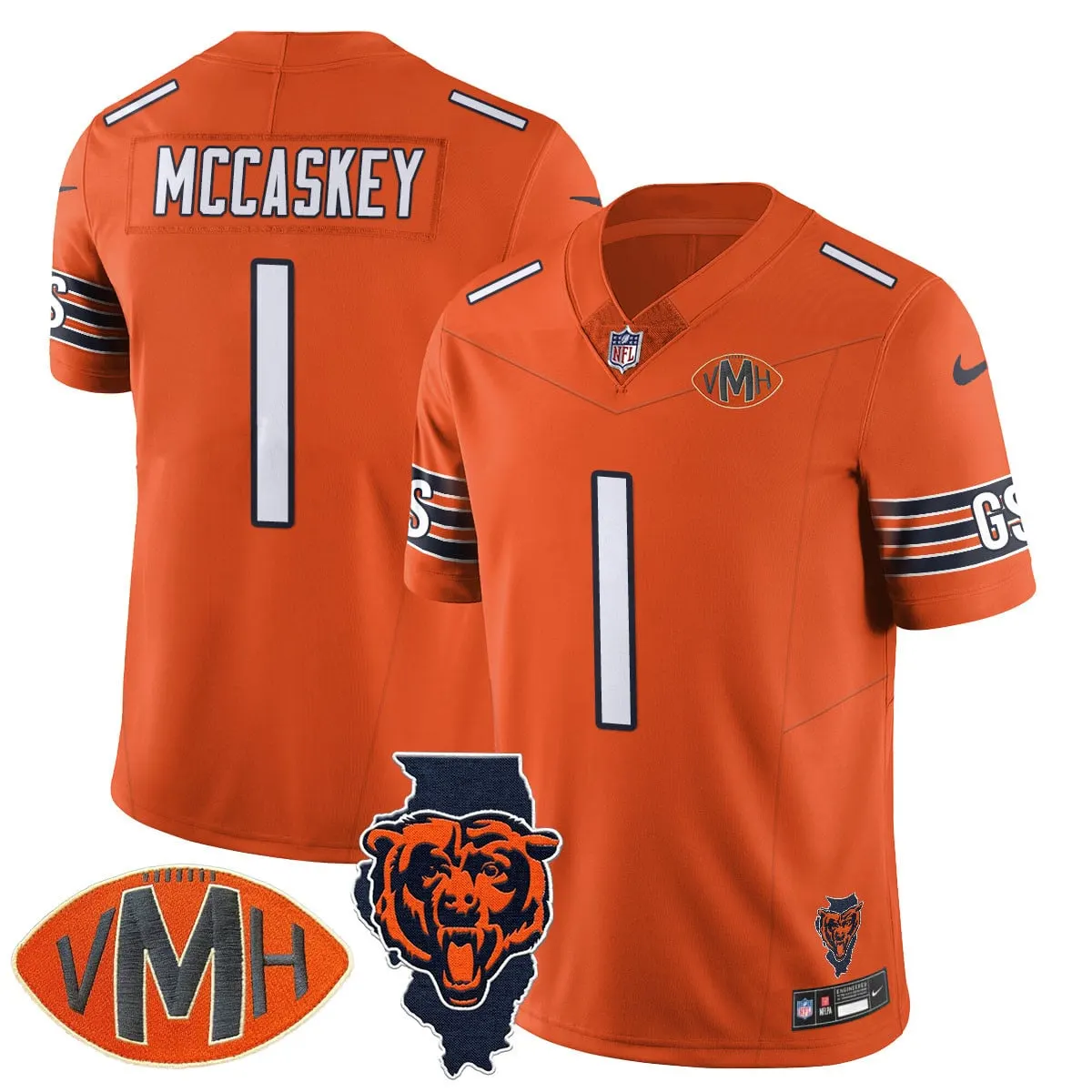 Honor Virginia Halas McCaskey Chicago Bears Nike Custom Stitched Jersey - Navy - Image 22