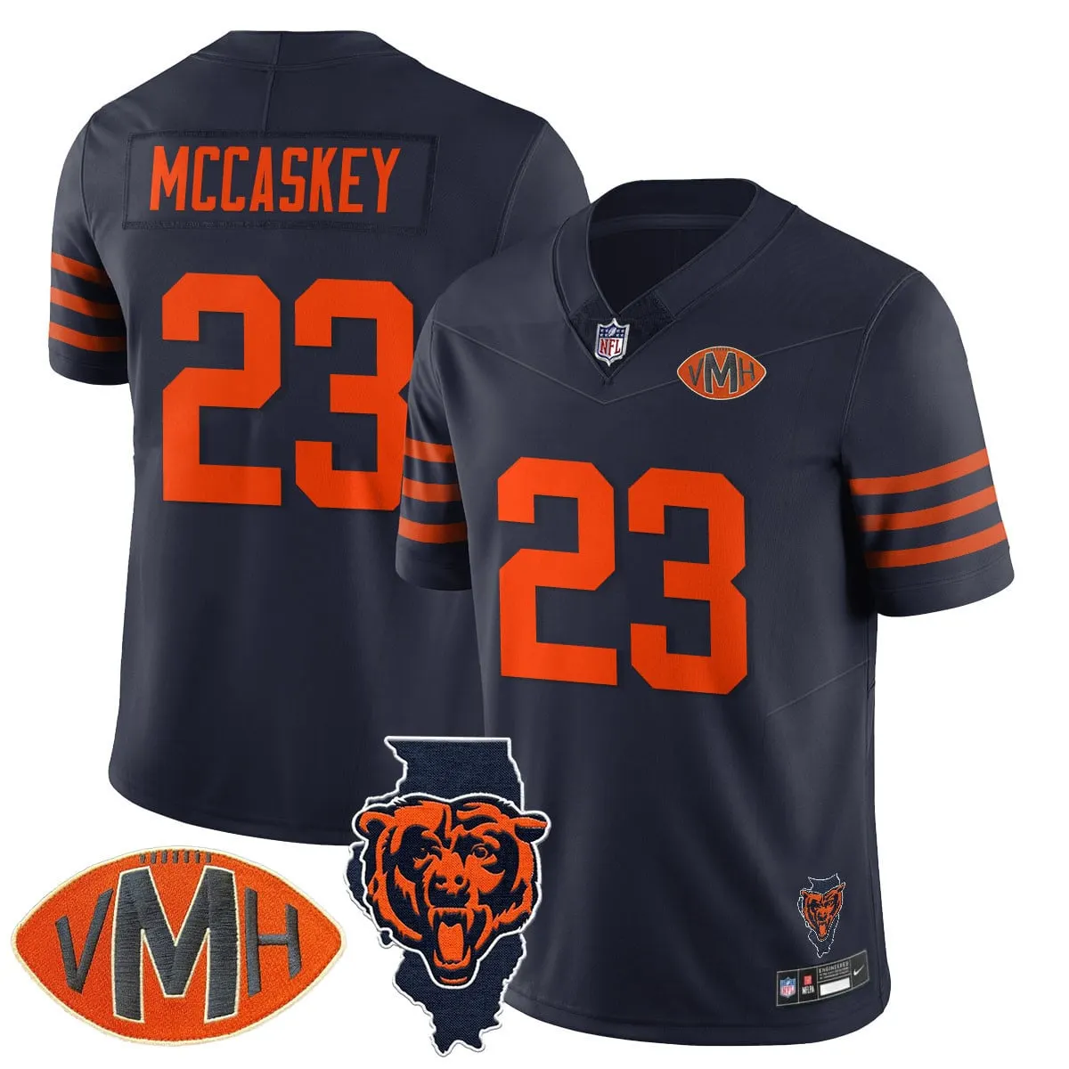 Honor Virginia Halas McCaskey Chicago Bears Nike Custom Stitched Jersey - Navy - Image 25