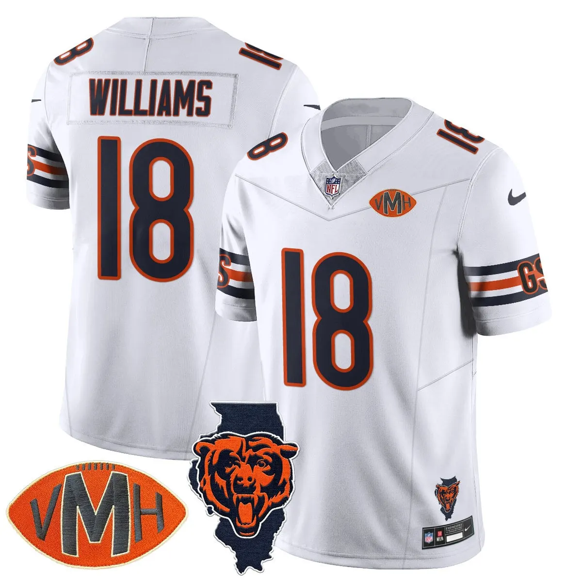 Honor Virginia Halas McCaskey Chicago Bears Nike Custom Stitched Jersey - Navy - Image 31
