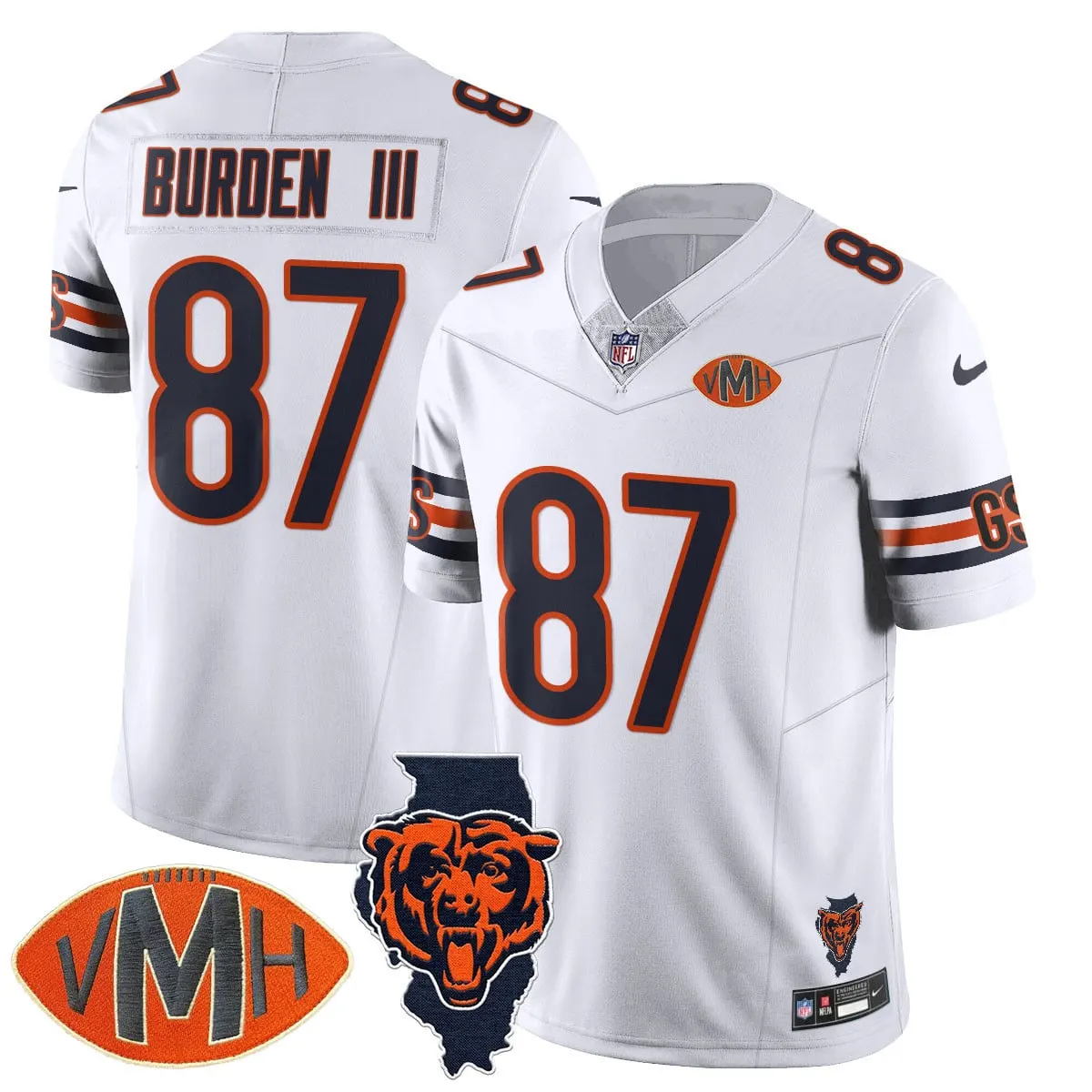 Honor Virginia Halas McCaskey Chicago Bears Nike Custom Stitched Jersey - Navy - Image 34