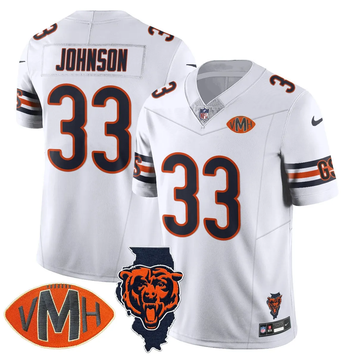 Honor Virginia Halas McCaskey Chicago Bears Nike Custom Stitched Jersey - Navy - Image 35