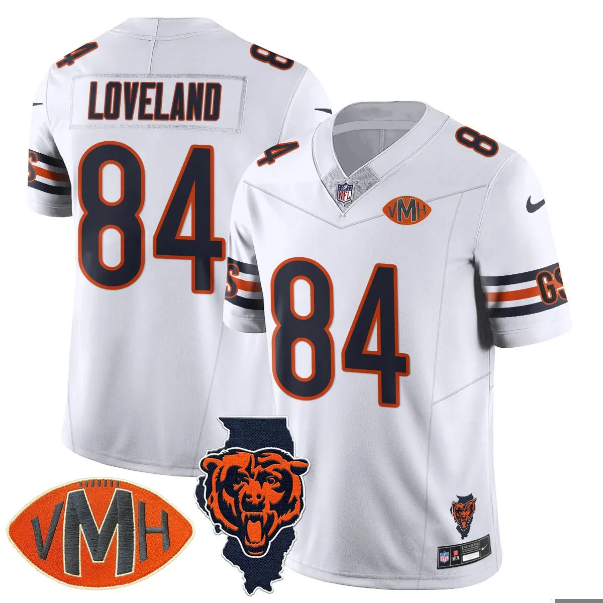 Honor Virginia Halas McCaskey Chicago Bears Nike Custom Stitched Jersey - Navy - Image 36