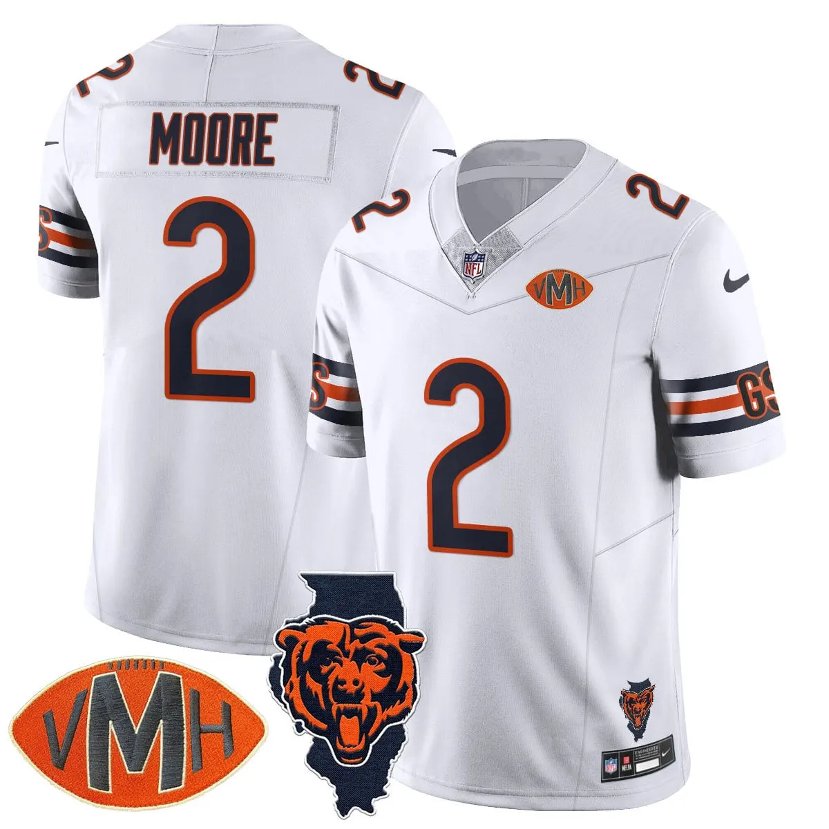 Honor Virginia Halas McCaskey Chicago Bears Nike Custom Stitched Jersey - Navy - Image 37