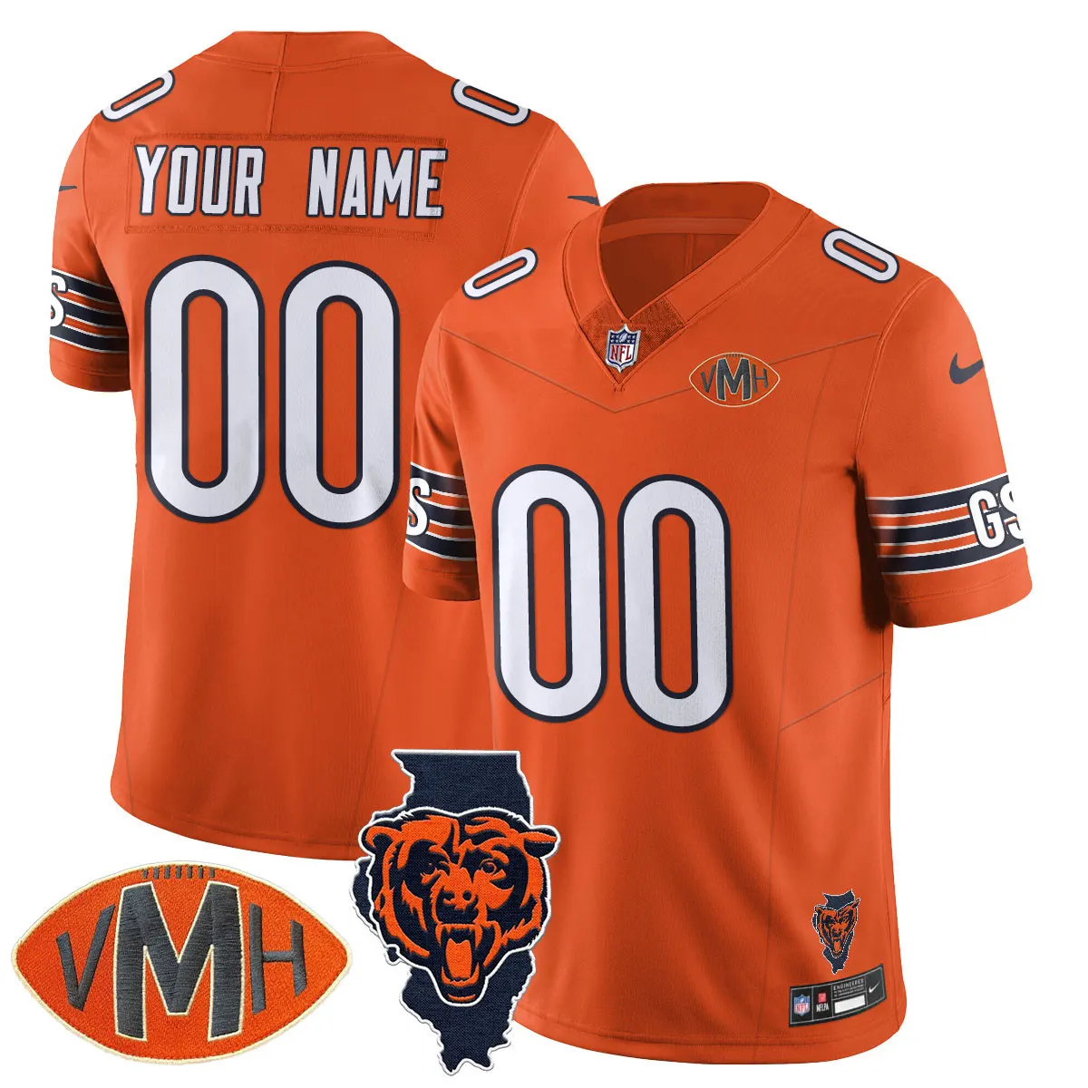 Honor Virginia Halas McCaskey Chicago Bears Nike Custom Stitched Jersey - Navy - Image 40