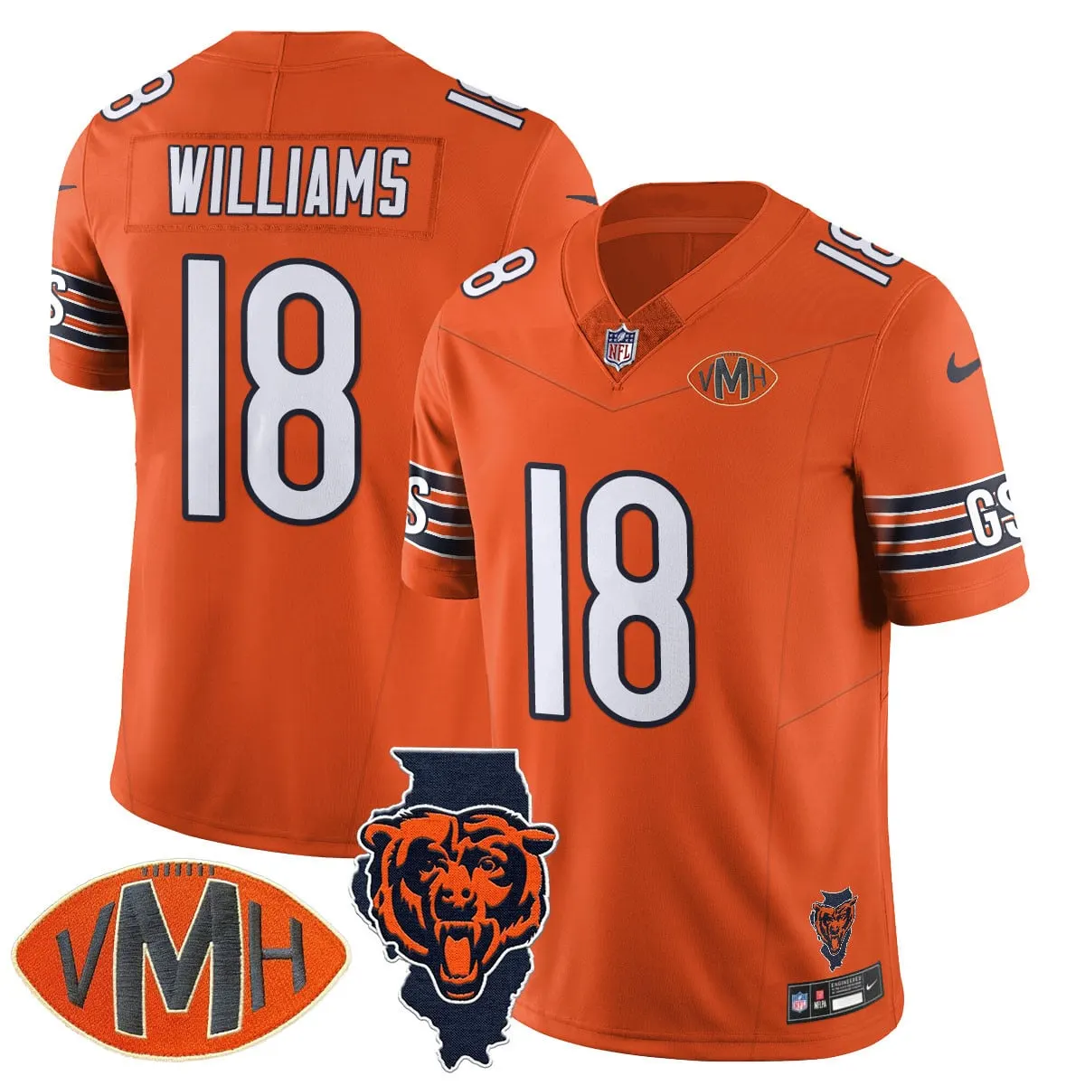 Honor Virginia Halas McCaskey Chicago Bears Nike Custom Stitched Jersey - Navy - Image 42