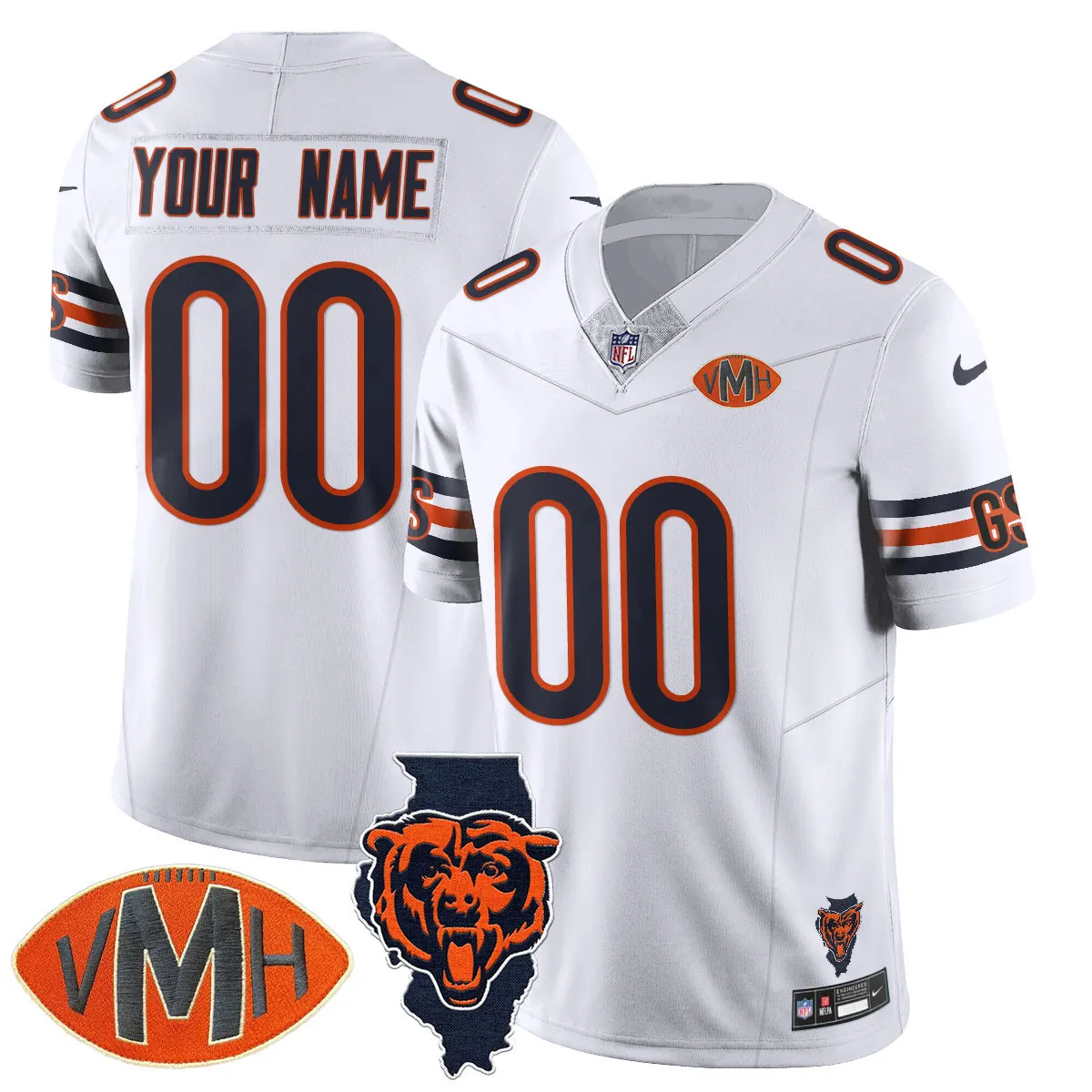 Honor Virginia Halas McCaskey Chicago Bears Nike Custom Stitched Jersey - Navy - Image 44