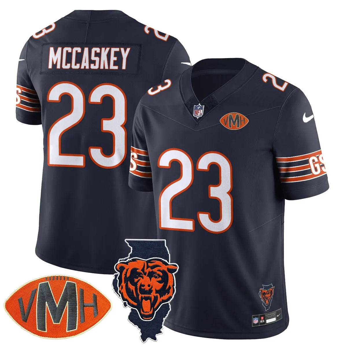 Honor Virginia Halas McCaskey Chicago Bears Nike Custom Stitched Jersey - Navy - Image 45