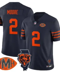 Alternative view of Honor Virginia Halas McCaskey Chicago Bears Nike Custom Stitched Jersey - Navy