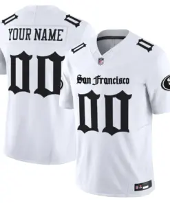 Alternative view of San Francisco 49ers Nike Vapor Custom Limited Stitched Jersey - Black