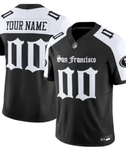 San Francisco 49ers Nike Vapor Custom Limited Stitched Jersey - Black - Image 3