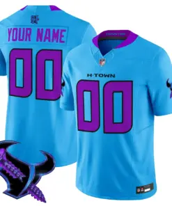 DJ Screw Houston Texans Nike 2025 Vapor Custom Limited Stitched Jersey - Powder Blue