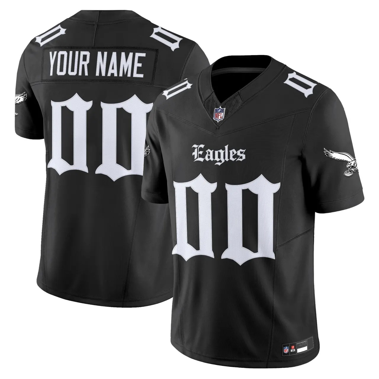 Philly Edition' Philadelphia Eagles Nike Vapor Custom Limited Stitched Jersey - Black