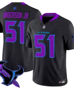 DJ Screw Houston Texans Nike 2025 Vapor Limited Stitched Jersey - Anthracite - Image 8