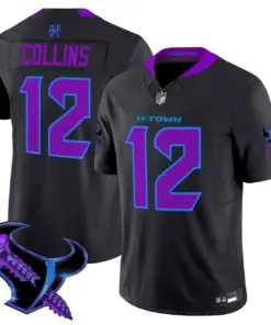 DJ Screw Houston Texans Nike 2025 Vapor Limited Stitched Jersey - Anthracite - Image 9