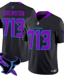 DJ Screw Houston Texans Nike 2025 Vapor Limited Stitched Jersey - Anthracite