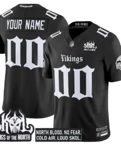 Alternative view of Norseblood Edition' Minnesota Vikings Nike Vapor Custom Limited Stitched Jersey - White