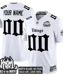 Norseblood Edition' Minnesota Vikings Nike Vapor Custom Limited Stitched Jersey - White