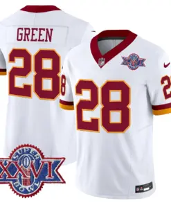Daniels Washington Commanders Nike 1992 Throwback Super Bowl XXVI Patch Vapor Limited Stitched Jersey - White - Image 7