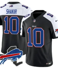Buffalo Bills Nike New York Patch Vapor Limited Stitched Jersey - Royal Blue - Image 9