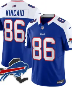 Buffalo Bills Nike New York Patch Vapor Limited Stitched Jersey - Royal Blue - Image 14