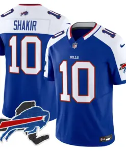 Buffalo Bills Nike New York Patch Vapor Limited Stitched Jersey - Royal Blue - Image 16