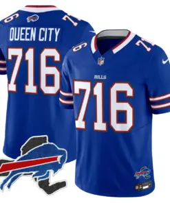 Buffalo Bills Nike New York Patch Vapor Limited Stitched Jersey - Royal Blue - Image 18