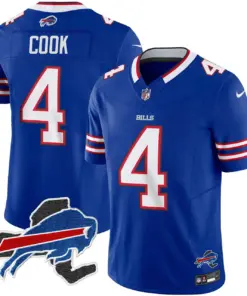 Buffalo Bills Nike New York Patch Vapor Limited Stitched Jersey - Royal Blue - Image 19