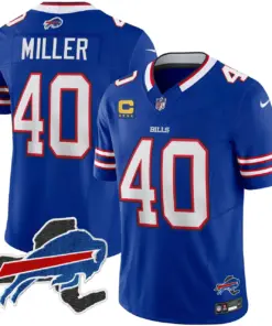 Buffalo Bills Nike New York Patch Vapor Limited Stitched Jersey - Royal Blue - Image 20