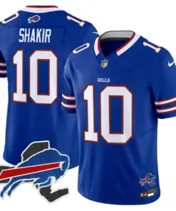 Buffalo Bills Nike New York Patch Vapor Limited Stitched Jersey - Royal Blue - Image 24
