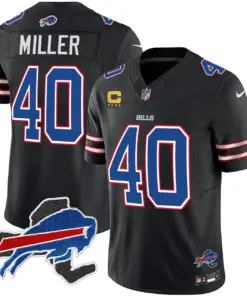Buffalo Bills Nike New York Patch Vapor Limited Stitched Jersey - Royal Blue - Image 44